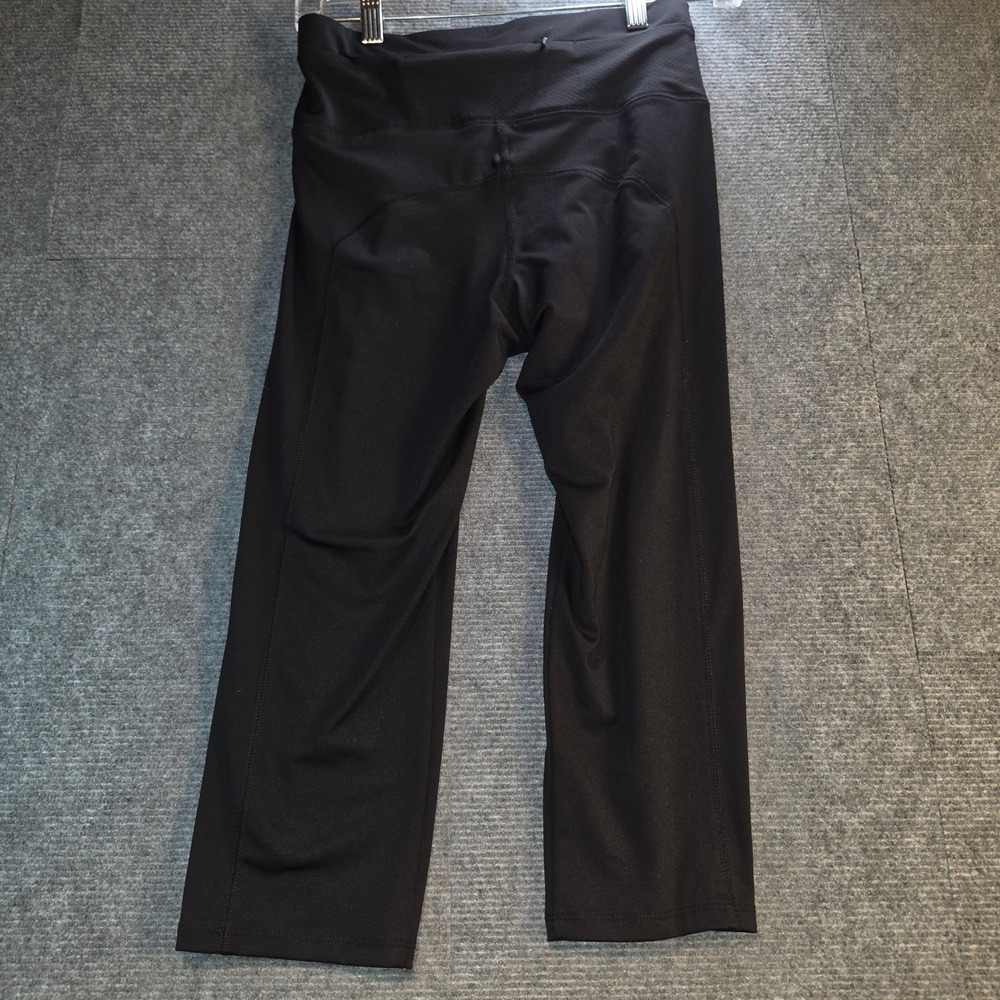 M&S Collection Active Leggings Women 6 Black Excellent Cropped Zip Pocket